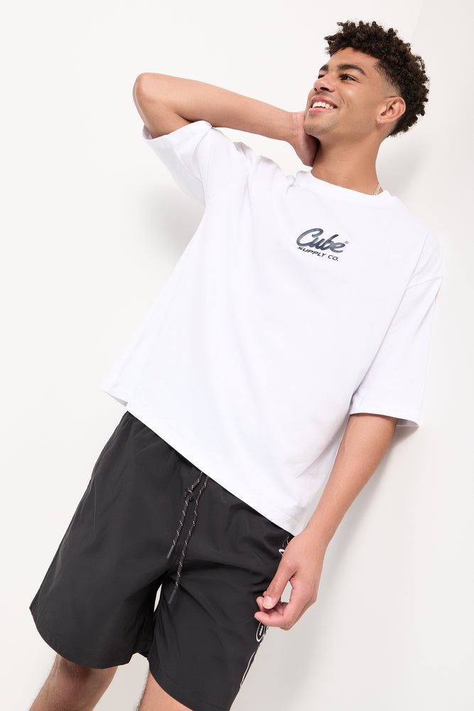 White Boxy Fit Graphic T-Shirt (1)