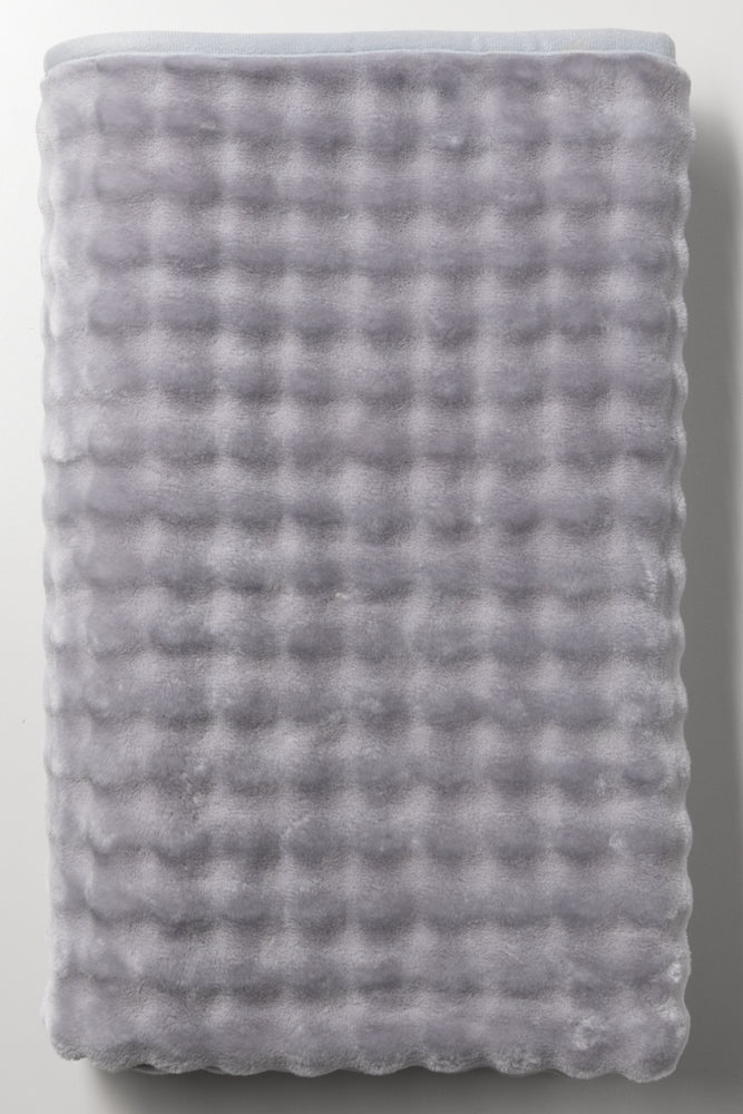 Textured Grey Mink Blanket