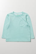 Mint Long Sleeve Heart T-Shirt