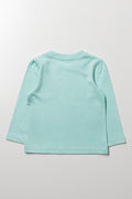Mint Long Sleeve Heart T-Shirt (2)