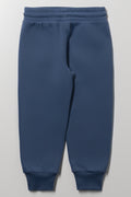 Textured Inset Trackpants Blue (2)