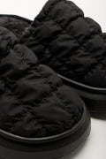 Charcoal Quilted Open Back Slippers (2)