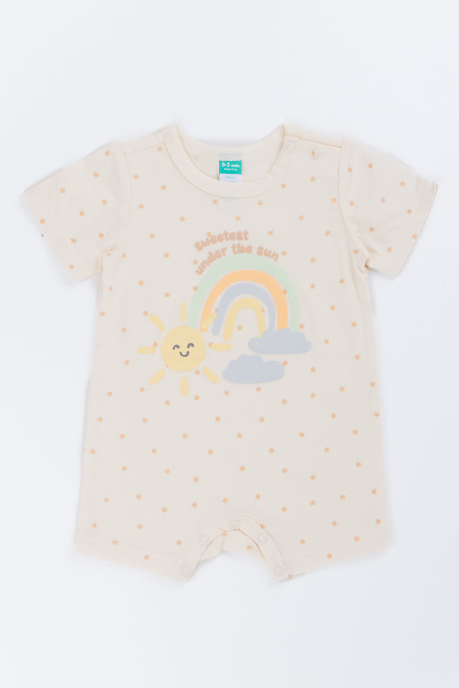 Rainbow Sun Print Romper