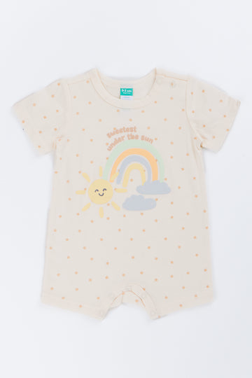 Rainbow Sun Print Romper