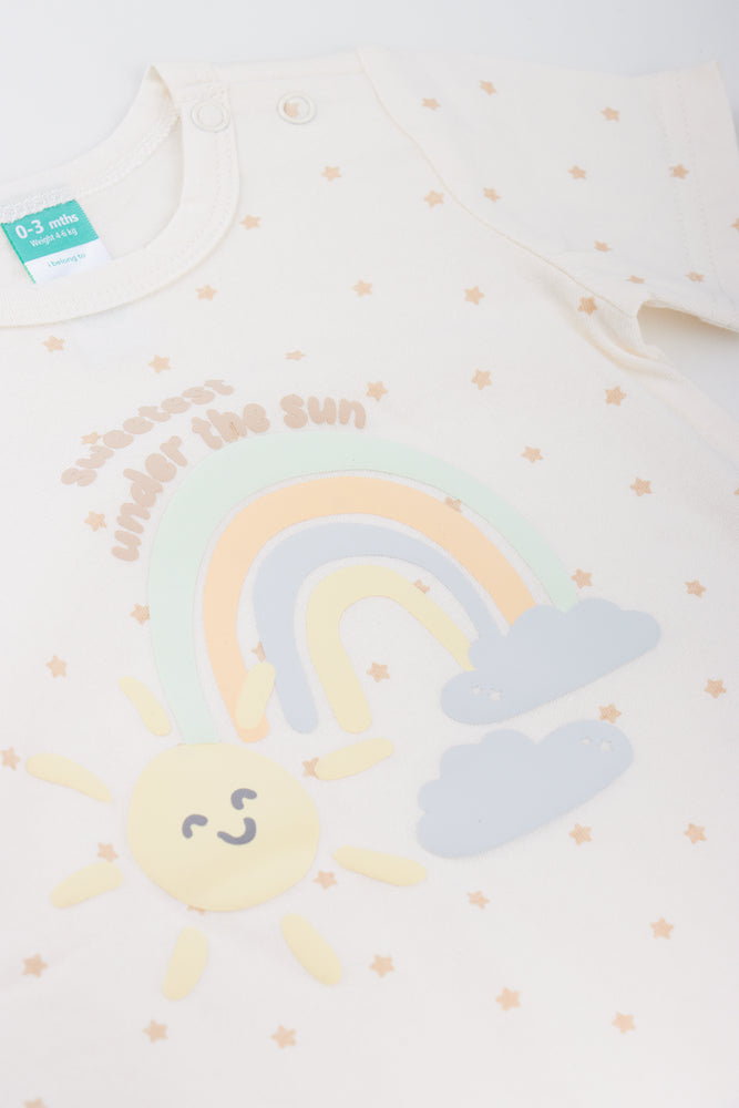 Rainbow Sun Print Romper (1)