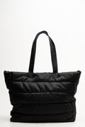 Black Quilted Padded Shopper Bag