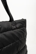Black Quilted Padded Shopper Bag (3)