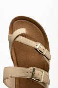 Taupe Toe Post Footbed Sandals (4)