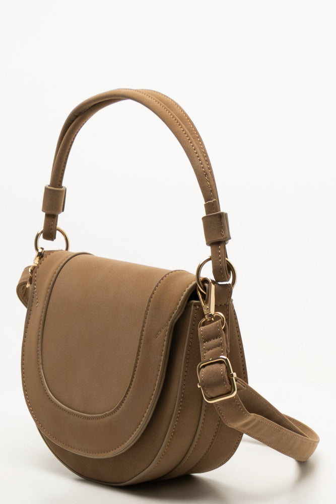 Tan Suede Saddle Bag (1)