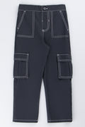 Charcoal Cargo Twill Pants