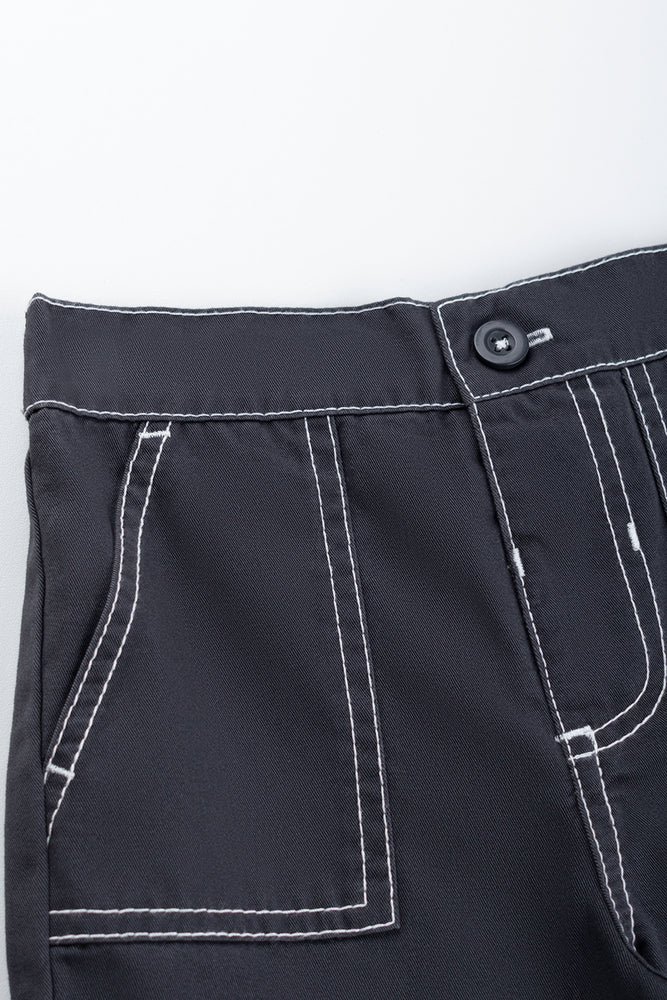 Charcoal Cargo Twill Pants (1)