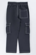 Charcoal Cargo Twill Pants (2)