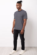 Black & White Regular Fit Stripe T-Shirt (1)