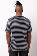 Black & White Regular Fit Stripe T-Shirt (2)