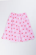 Pink Floral Midi Skirt