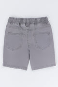 Grey Denim Pull On Shorts (1)