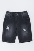 Grey Rip & Repair Denim Shorts