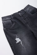 Grey Rip & Repair Denim Shorts (1)