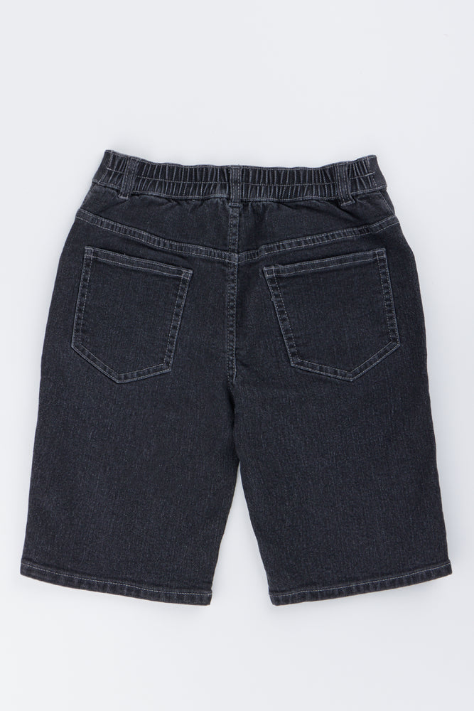 Grey Rip & Repair Denim Shorts (2)
