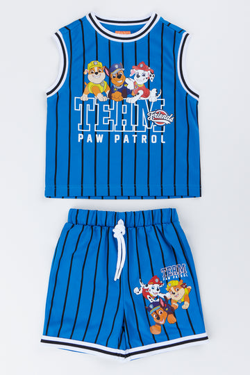 Blue Paw Patrol Printed Set