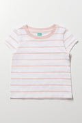 Pink & White Striped T-Shirt