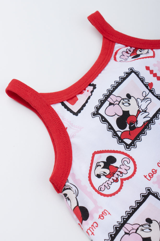 White Minnie Mouse Print Dress (1)