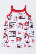 White Minnie Mouse Print Dress (2)