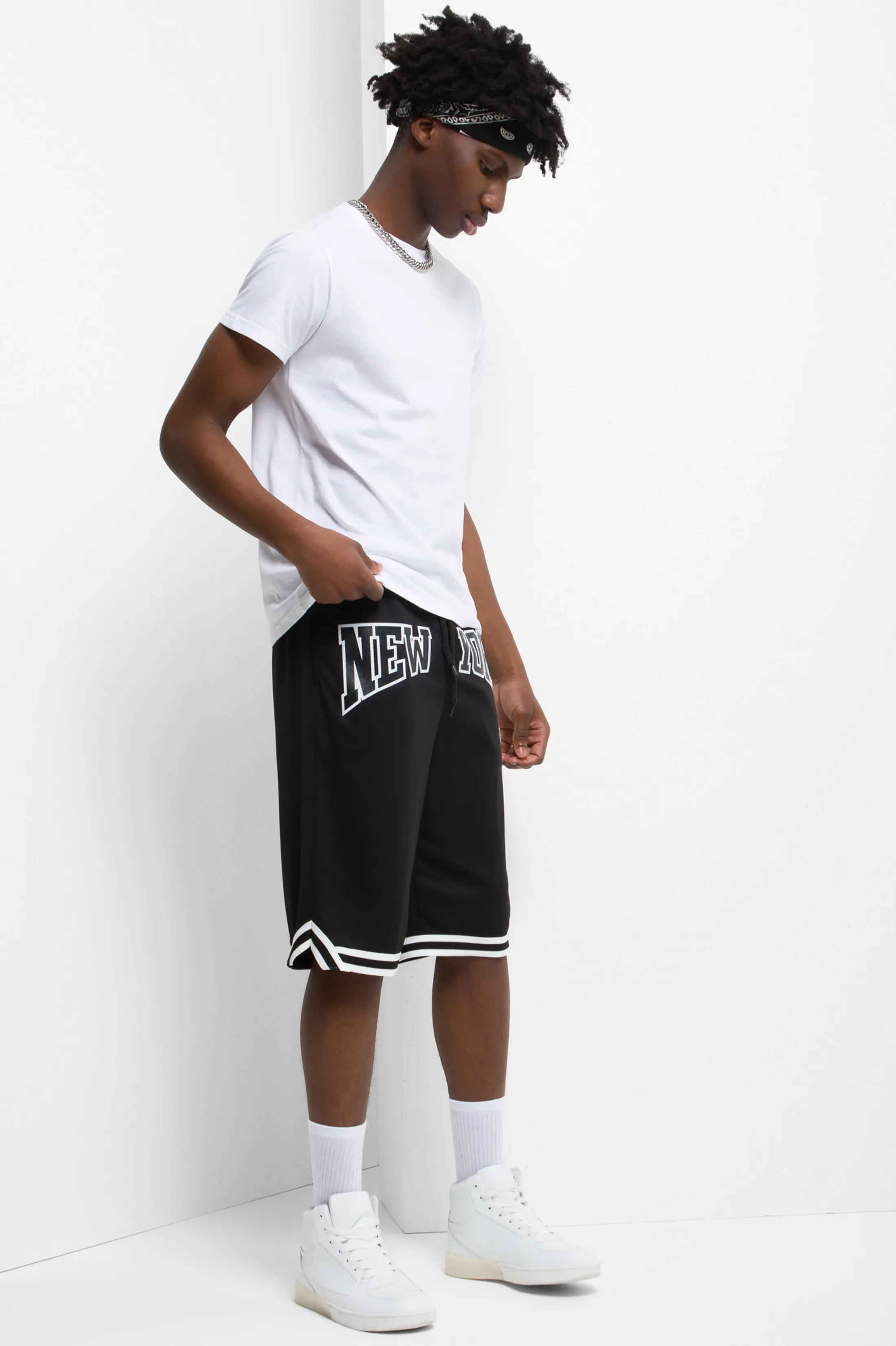 New York basketball shorts black - TEEN BOYS Shorts
