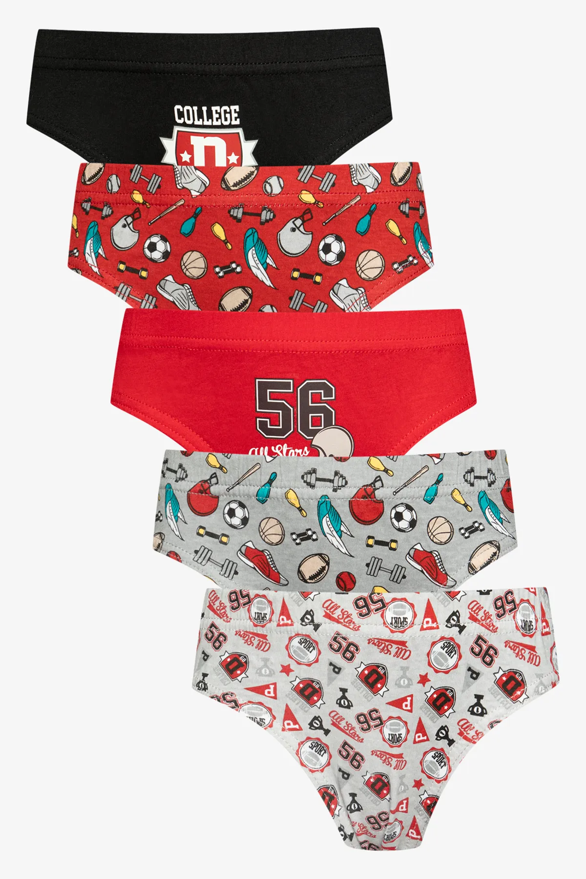 5 Pack sport briefs red - BOYS 2-8 YEARS Underwear & Socks