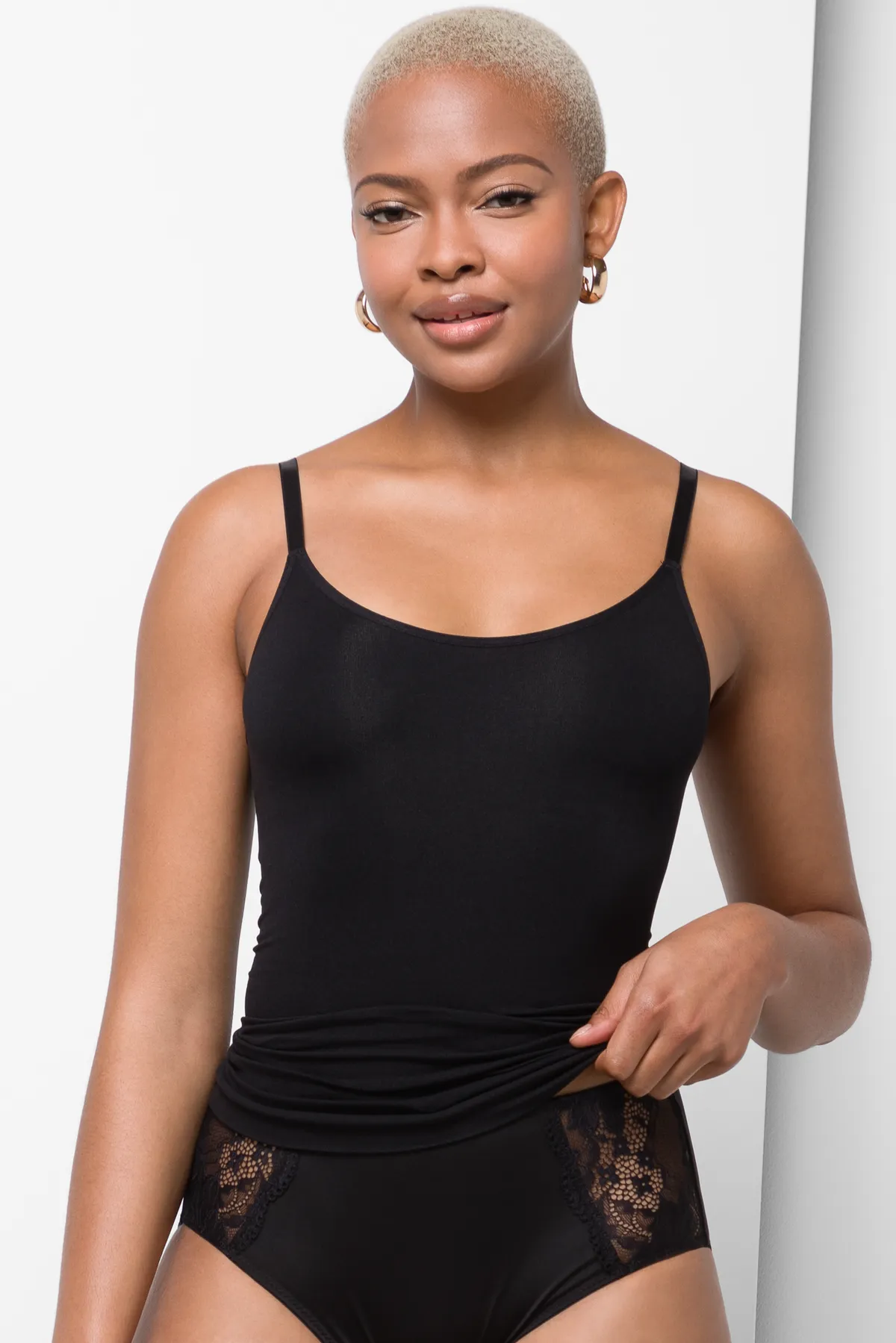 Strappy shapewear cami black - WOMEN's Camisoles